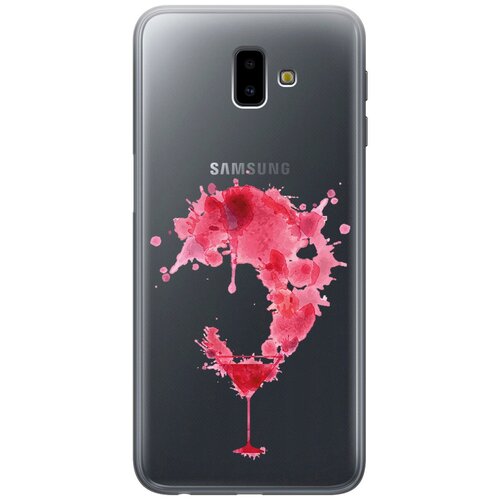 Силиконовый чехол с принтом Cocktail Splash для Samsung Galaxy J6+ (2018) / Самсунг Джей 6 плюс силиконовый чехол с принтом cocktail splash для samsung galaxy s9 самсунг с9 плюс