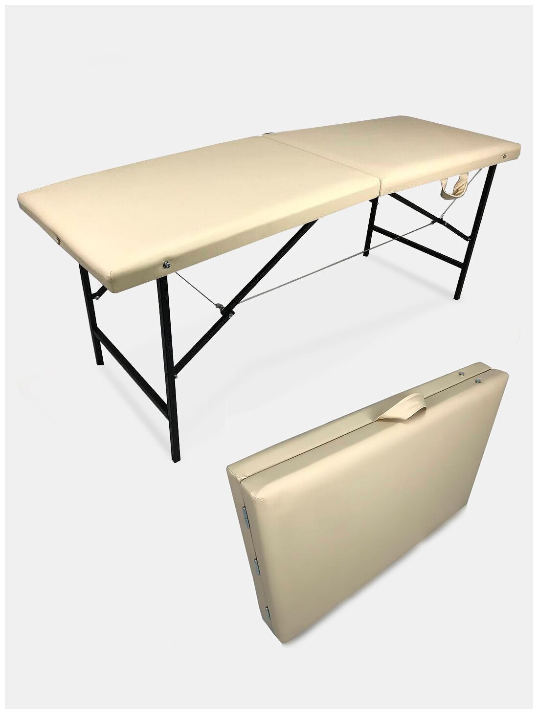 Массажный стол складной 180х60х72 см бежевый. Стол для массажа. Кушетка складная массажная.