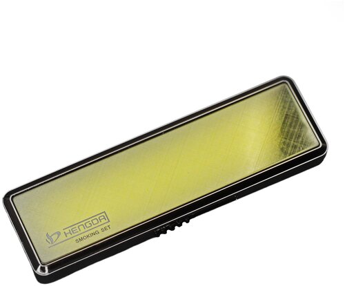 Сенсорная зажигалка электронная ветрозащитная с зарядкой от micro USB (желтая)