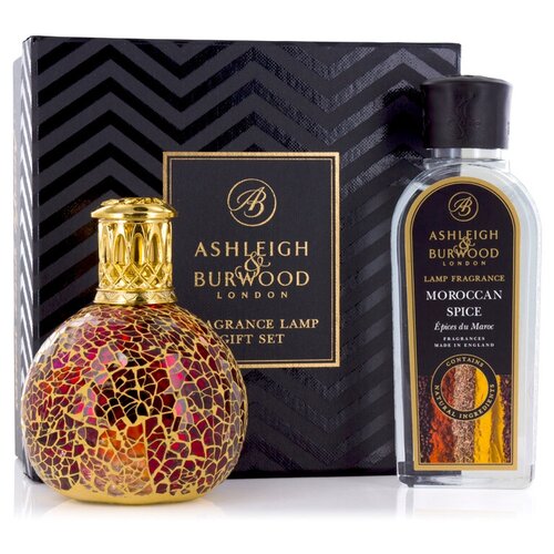 фото Подарочный набор аромалампа "закат на таити" и аромат "марокканские специи" 250ml ashleigh&burwood