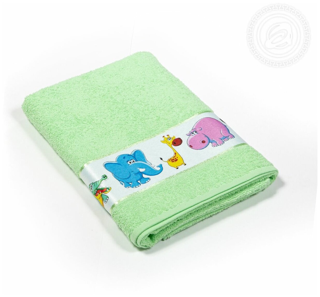 фото Полотенце махровое АРТ Дизайн "Мойдодыр" (зеленое) 70х130