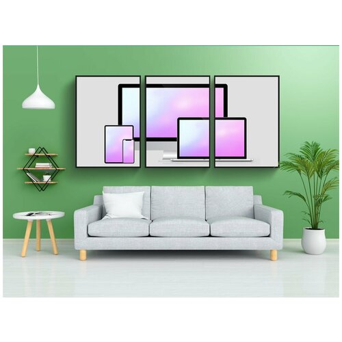 фото Набор модулных постеров для интерьера "технология, устройство, гаджет" 60x90 см. в тубусе, без рамки lotsprints