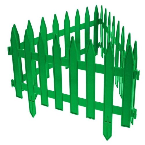 забор декоративный гарденпласт romanika 1 2 95 х 0 06 х 0 335 м терракот Забор декоративный Гарденпласт GOTIKA №3, 7 секций, 3.1 х 0.45 х 0.35 м, зелeный