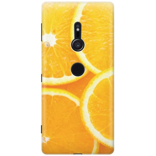 Ультратонкий силиконовый чехол-накладка для Sony Xperia XZ2 с принтом Апельсины ультратонкий силиконовый чехол накладка для sony xperia xz2 compact с принтом апельсины