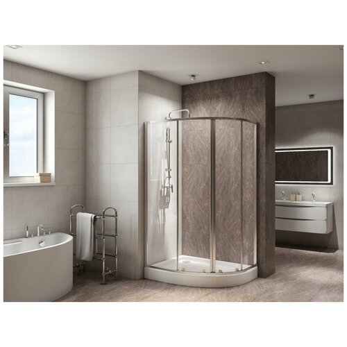 душевой уголок belbagno due ah 2 120 80 c cr 120х80 стекло прозрачное Душевой уголок BELBAGNO DUE-RH-2-120/80-C-Cr, 120/80 см, стекло прозрачное