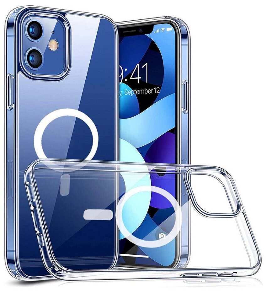 фото Прозрачный чехол MagSafe для IPhone 12/12 Pro / Магнитный чехол на айфон 12/12 Pro