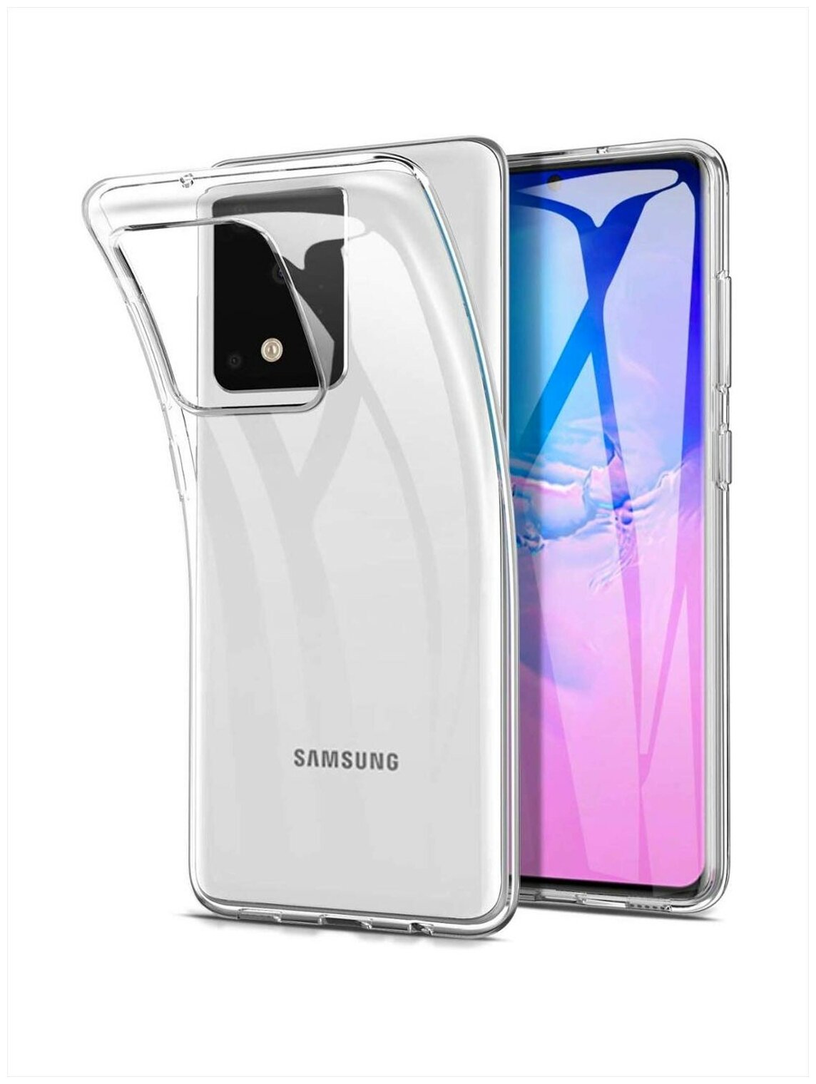 Чехол панель накладка MyPads для Samsung Galaxy S20 Ultra 5G с защитными заглушками с защитой боковых кнопок с усиленными углами силиконовая проз.