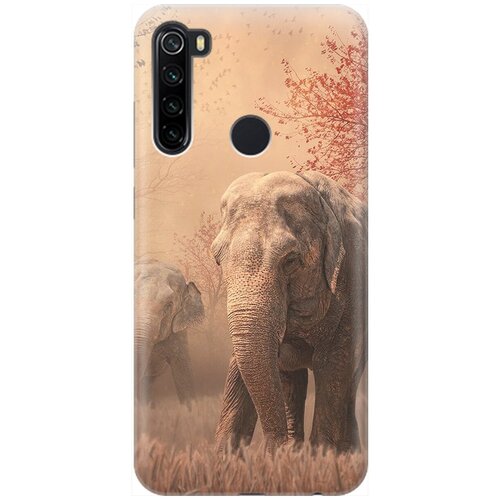 фото Силиконовый чехол на xiaomi redmi note 8t / сяоми редми ноут 8т с принтом "закатный песочный слон" gosso