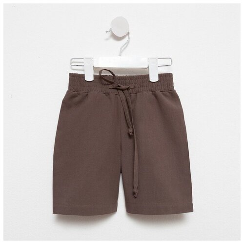 фото Шорты-бермуды детские minaku: cotton collection цвет коричневый, рост 122