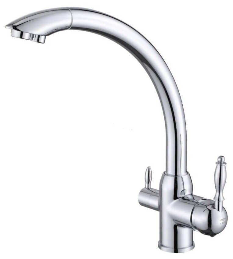 Смеситель для кухни VIEIR V15003 (хром) с подключением к фильтру питьевой воды