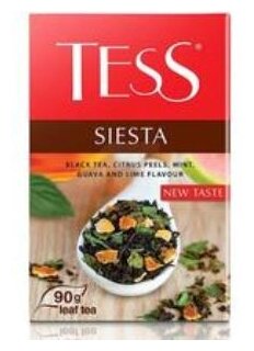 Чай черный Tess Siesta цедра-мята-гуава-лайм листовой 90 г