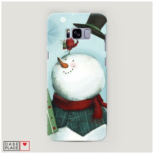 фото Чехол пластиковый samsung galaxy s8 plus снеговик case place