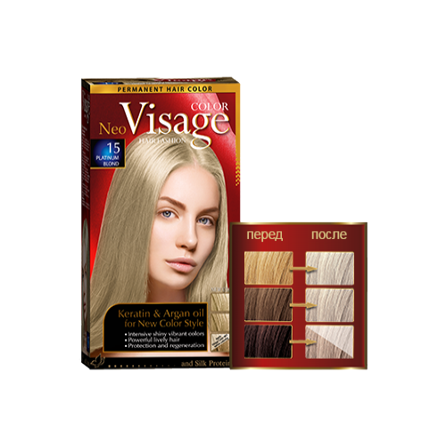 VISAGE Color Hair Fashion / Стойкая крем-краска для волос, оттенок 40 Иссиня-чёрный / Blue Black