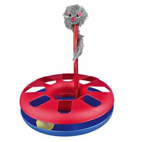 Trixie Игрушка-трек с мышкой для кошек пластик красный 24x29 см trixie игрушка удочка с мышкой 50 см 1 шт