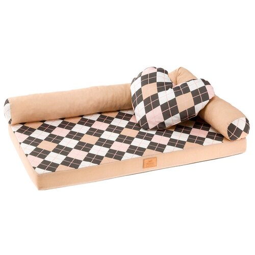 Лежак-кровать для животных FERPLAST Tommy Rombus 80 коричневый ромб ПР0049691