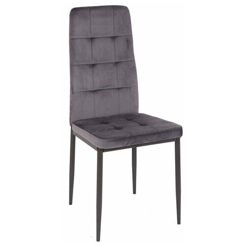 Стул С-1004 WINDY (Dark Grey velvet) ноги серые