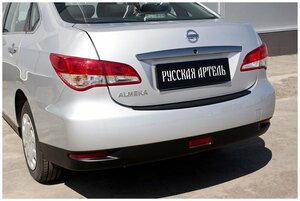 Накладка на задний бампер Nissan Almera 2014-2018