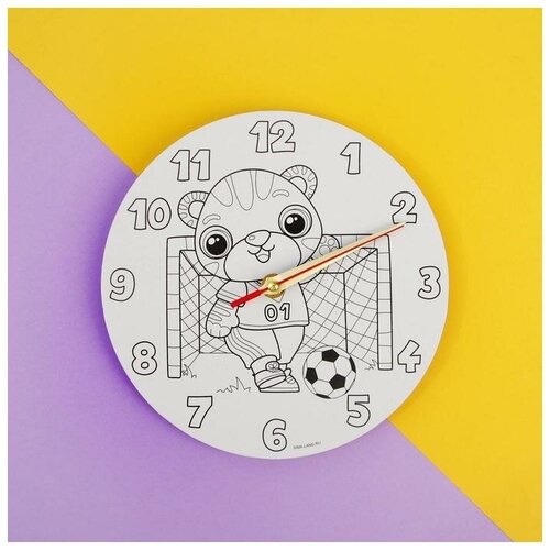 Набор для творчества «Мишка»: циферблат - раскраска, часовой механизм