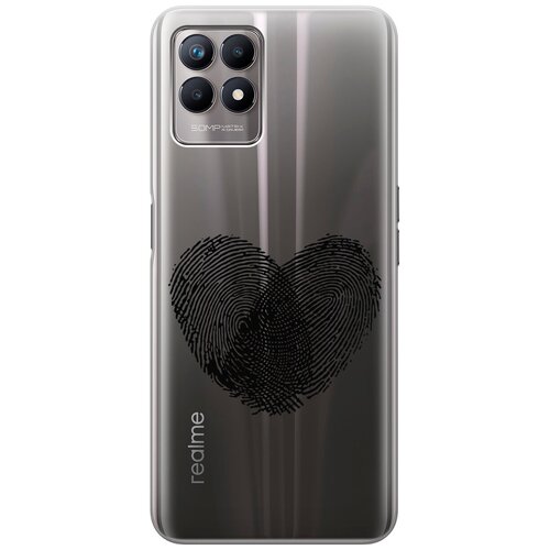 Силиконовый чехол с принтом Lovely Fingerprints для Realme 8i / Рилми 8 ай силиконовый чехол на realme 8i рилми 8 ай с 3d принтом tigers прозрачный