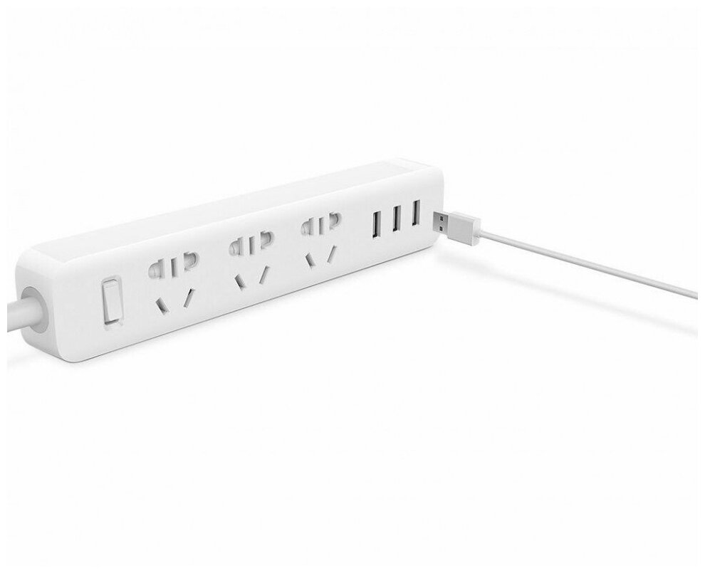 Xiaomi Сетевой адаптер Xiaomi Mi Power Strip White (3 розетки + 3 USB-port) - NRB4027CN