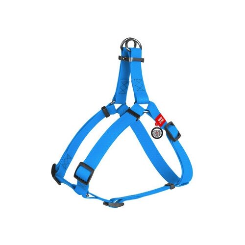 Waudog Шлея для собак водостойкая Waterproof с металлической пряжойразмер М (ширина 20 ммдлина 50-80 см)голубая 276520,172 кг