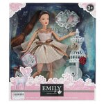 Кукла шарнирная Emily Розовая серия с маникеном и аксессуарами, 28см WJ-12656 , ABtoys - изображение
