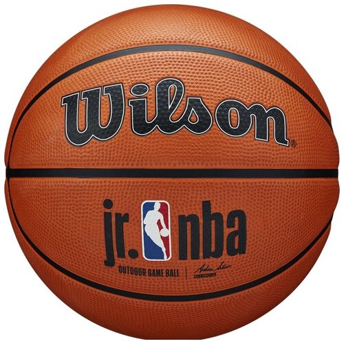 фото Мяч баскетбольный wilson jr. nba authentic outdoor, арт. wtb9600xb05, р.5, резина, бутиловая камера , коричневый