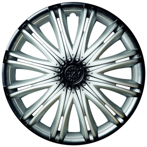 Колпаки скай плюс, R14, серебристый, комплект 4 шт