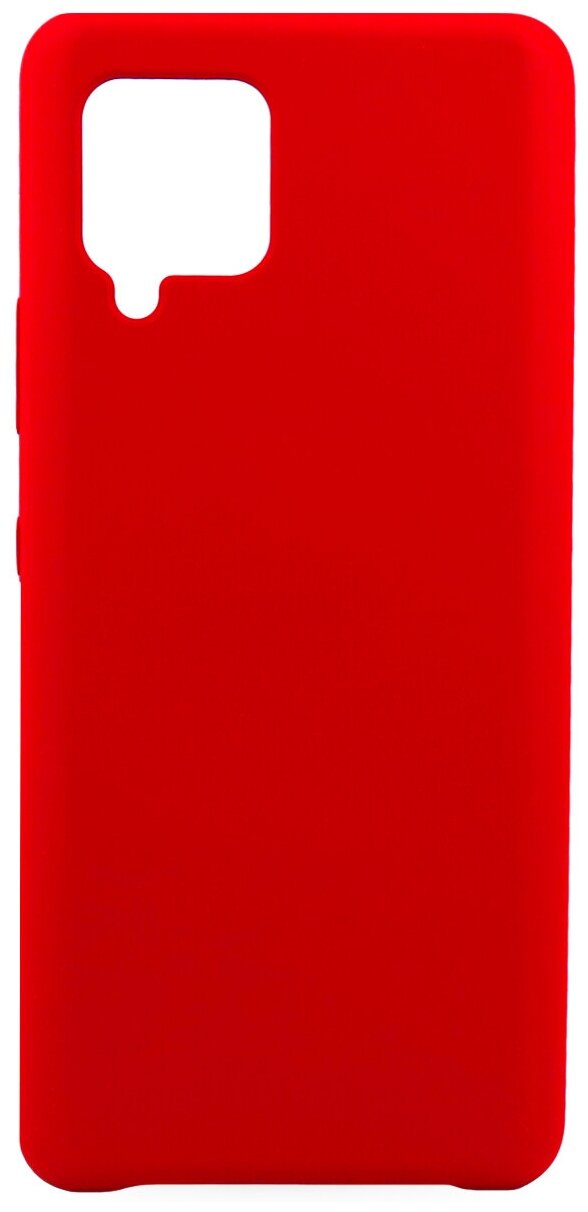 Силиконовый чехол для Samsung Galaxy A42 5G / Защитный чехол для телефона Самсунг Галакси А42 5 Джи с премиум покрытием Софт Тач (Красный)