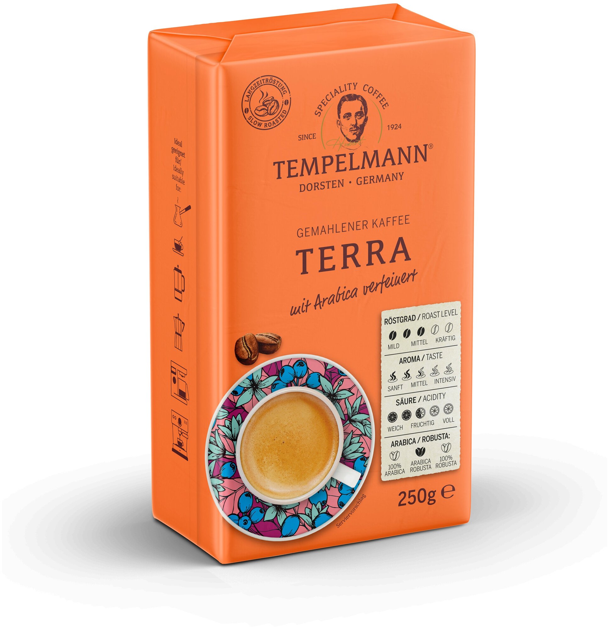Кофе молотый Tempelmann Terra, 250 г. - фотография № 2