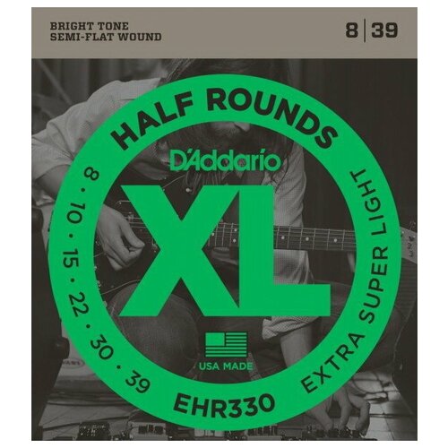 Струны для электрогитары D'Addario EHR330 Extra Super Light 8-39