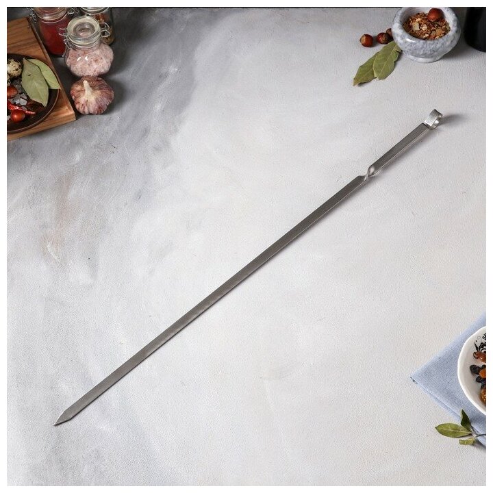 TAS-PROM Шампур армянский, 62 см х 2 мм, металлическая ручка, рабочая часть 50 см
