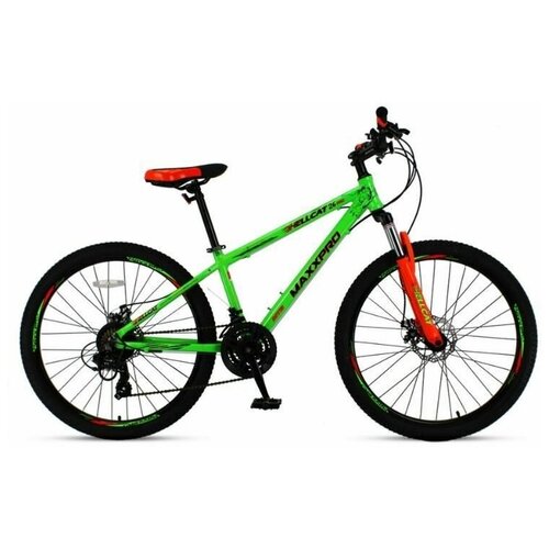 фото Велосипед maxxpro hellcat 24 pro зелёно-красный