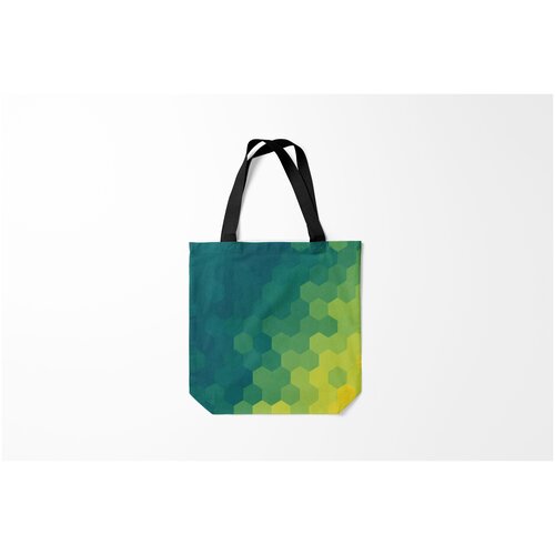 фото Сумка-шоппер / 40х40 см / тренды / милитари hexagon burnettie