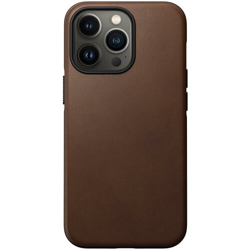 фото Чехол nomad modern leather magsafe (nm01058885) для iphone 13 pro (rustic brown)