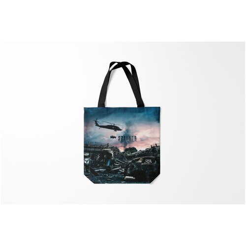 фото Сумка-шоппер / 40х40 см / геймерам / metro s.t.a.l.k.e.r чернобыль burnettie