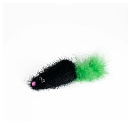 Tappi игрушка мышь "Саваж" из натурального меха норки с хвостом из пера марабу - фотография № 7