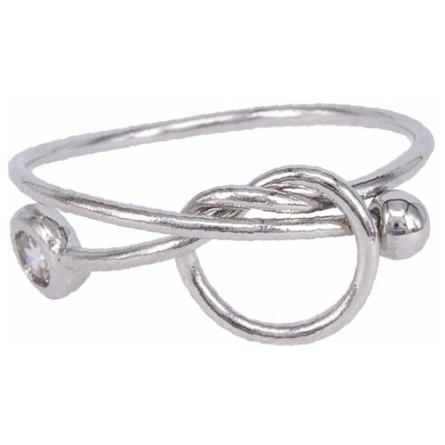 фото Кольцо бижутерное петелька (безразмерное, бижутерный сплав, серебристый) 6-56507 otokodesign