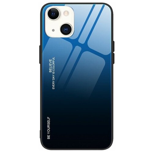 Brodef Gradation стеклянный чехол для iPhone 13 mini Синий