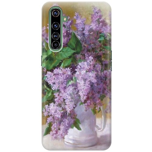 фото Ультратонкий силиконовый чехол-накладка для realme x50 pro с принтом "букет сирени" gosso