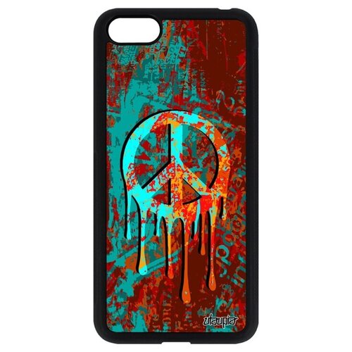 фото Чехол на смартфон // huawei y5 2018 // "peace and love" рисунок пацифизм, utaupia, цветной