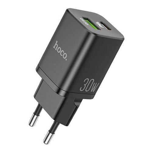 фото Сетевое зарядное устройство hoco n13 pd 30w + qc 3.0 30вт черный
