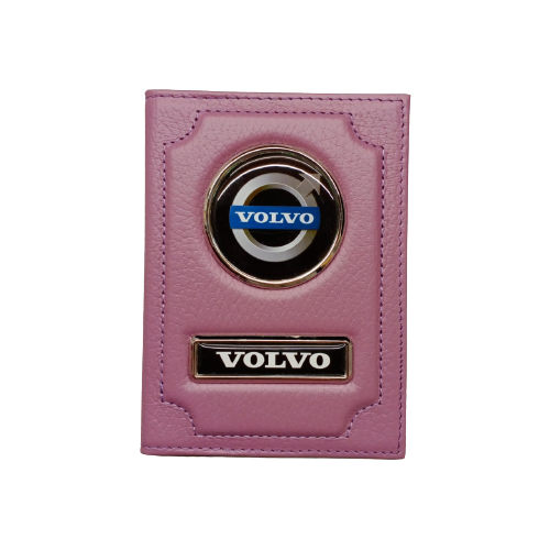 Обложка для автодокументов Volvo (вольво) кожаная флотер