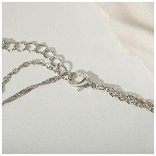 кулон эстетика на кольце цвет белый в серебре l 76 см Подвеска, серебристый