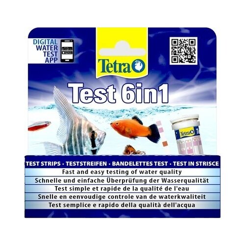 Tetra (оборудование) Тест для воды Test Strips 6 in 1 175488 | Test Strips, 0,015 кг, 36314 (2 шт) тест для воды в аквариуме tetra test 6in1 25 шт