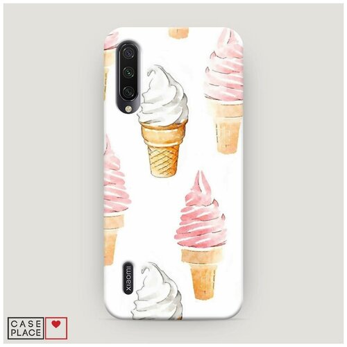 фото Чехол пластиковый xiaomi mi cc9e нарисованное мороженое case place