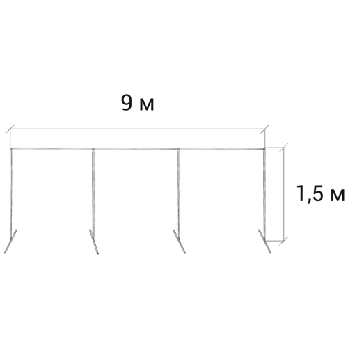 фото Стойка для хромакея 1,5 м. / 9 м. gozhy (без хромакея)