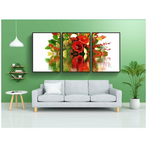 фото Набор модулных постеров для интерьера "рождество, рождественские украшения, исправлено" 60x90 см. в тубусе, без рамки lotsprints