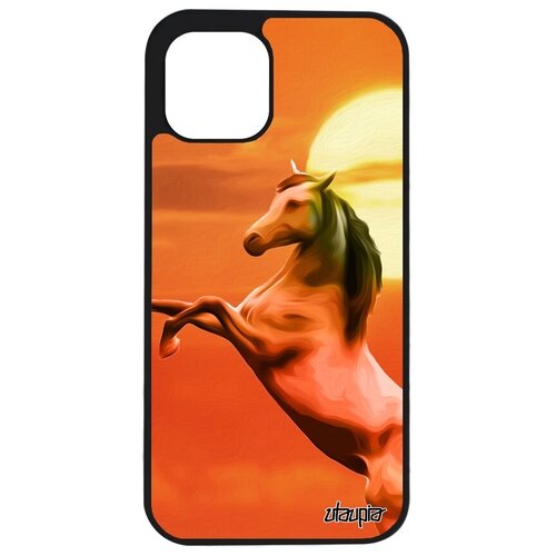 фото Защитный чехол для телефона // apple iphone 12 // "лошадь" животные пони, utaupia, оранжевый