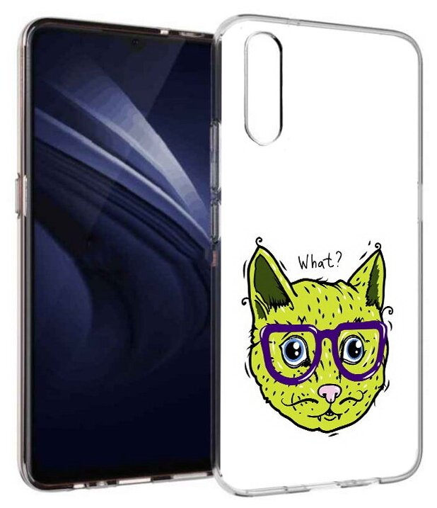 Чехол задняя-панель-накладка-бампер MyPads Зеленый кот для Vivo iQOO Neo/Vivo V17 Neo противоударный